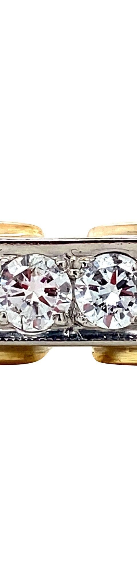 Vintage 14K Gold Half Eternity Ring with Diamond